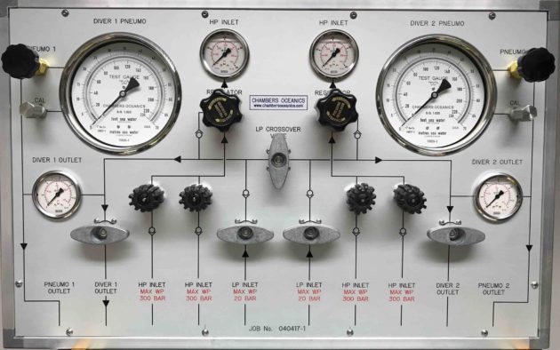 Chambers Oceanics 2 Diver HP/LP Air Panel