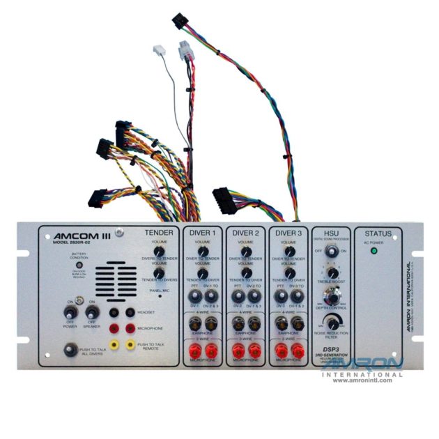 AMCOM III 2830R/26-400-DSP3 Front Panel Assembly Wired for the Three-Diver Rack Mount Communicator with DSP3 Helium Speech Unscrambler