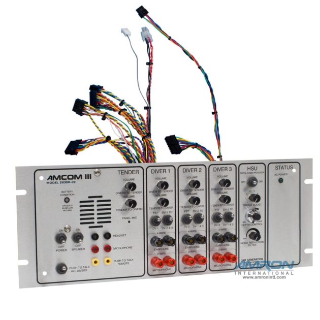 AMCOM III 2830R/26-400-DSP3 Front Panel Assembly Wired for the Three-Diver Rack Mount Communicator with DSP3 Helium Speech Unscrambler - Image 2