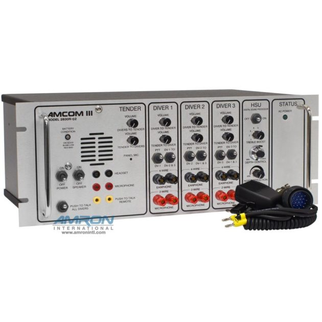 AMCOM III 2830R-02 Three-Diver Rack Mount Communicator with DSP3 Helium Speech Unscrambler